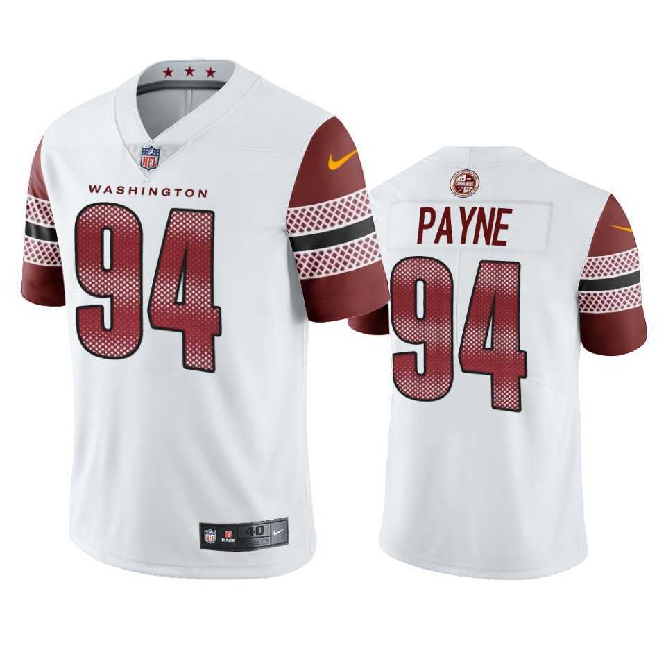 Washington Commanders 94 Daron Payne White Vapor Limited Jersey Dzhi->washington commanders->NFL Jersey